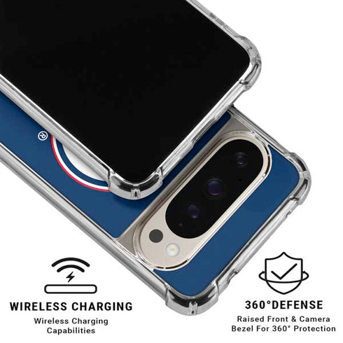 NHL Edmonton Oilers Solid Background Pixel 9/9 Pro Clear Case
